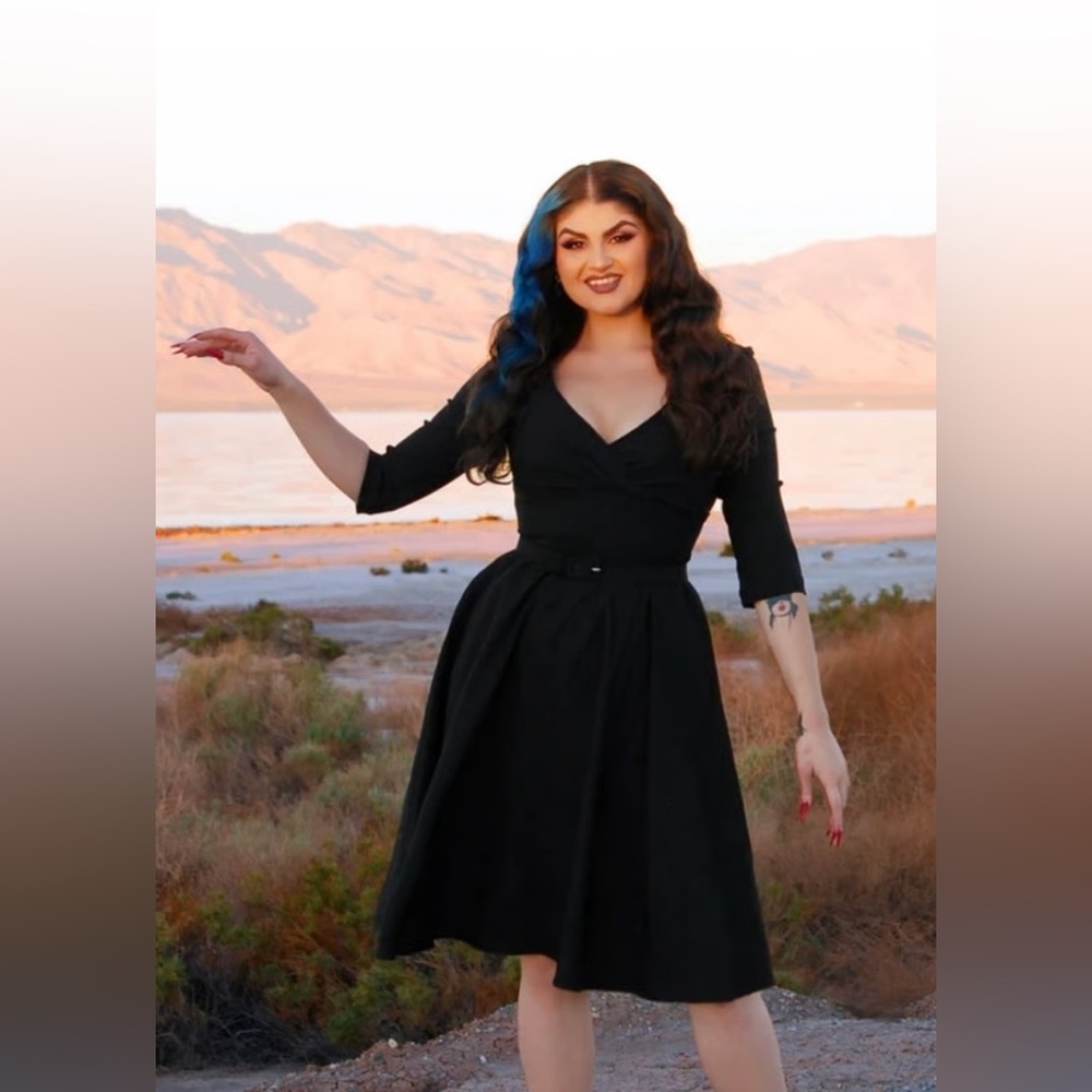 Pinup Couture Black Women's Dress S Retro